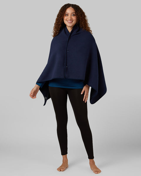WOMEN'S FLEECE-LINED SHERPA WEARABLE BLANKET