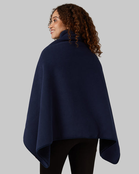 WOMEN'S FLEECE-LINED SHERPA WEARABLE BLANKET