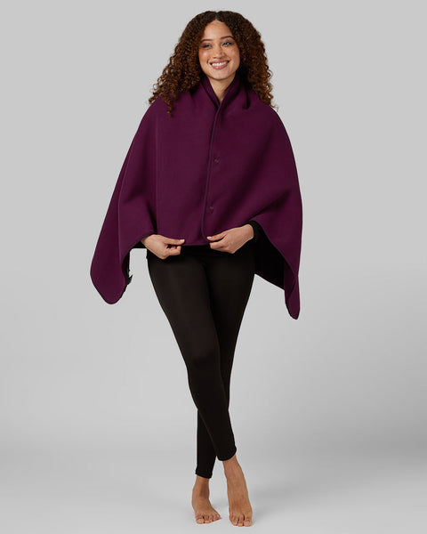 WOMEN'S FLEECE-LINED SHERPA WEARABLE BLANKET
