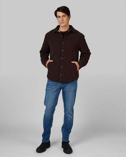 MEN'S SHERPA-LINED CORDUROY SHIRT JACKET