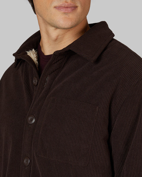MEN'S SHERPA-LINED CORDUROY SHIRT JACKET