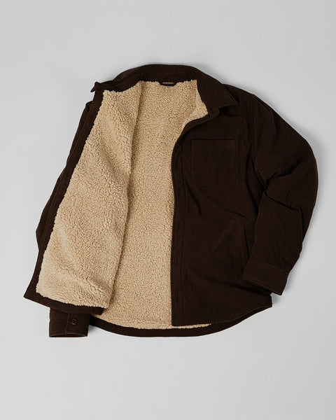 MEN'S SHERPA-LINED CORDUROY SHIRT JACKET