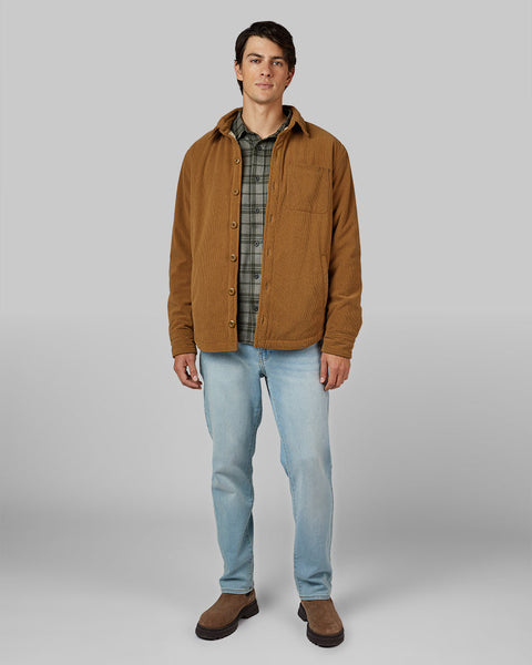 MEN'S SHERPA-LINED CORDUROY SHIRT JACKET