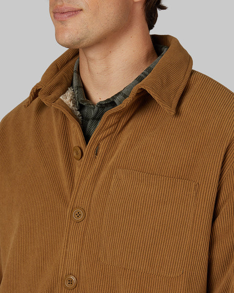 MEN'S SHERPA-LINED CORDUROY SHIRT JACKET