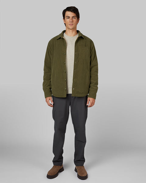 MEN'S SHERPA-LINED CORDUROY SHIRT JACKET