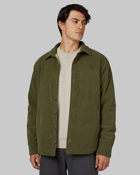 MEN'S SHERPA-LINED CORDUROY SHIRT JACKET