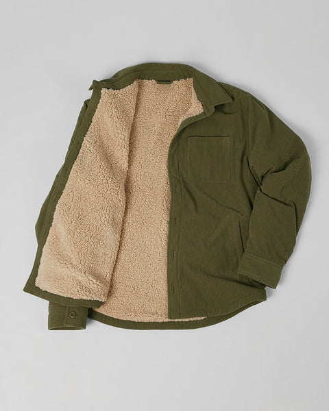 MEN'S SHERPA-LINED CORDUROY SHIRT JACKET