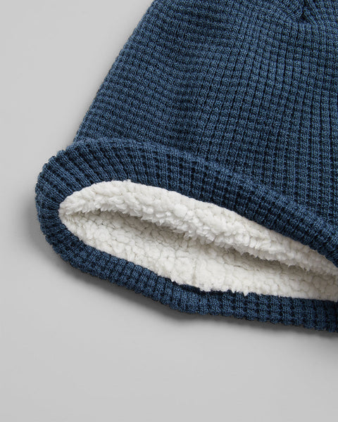 WAFFLE SHERPA-LINED BEANIE