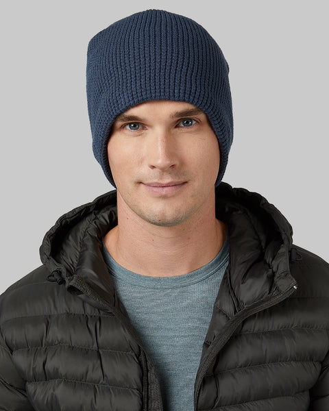 WAFFLE SHERPA-LINED BEANIE