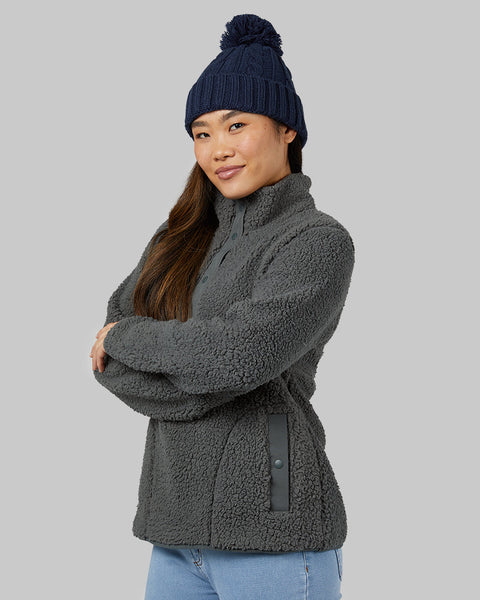 CABLE KNIT POM BEANIE