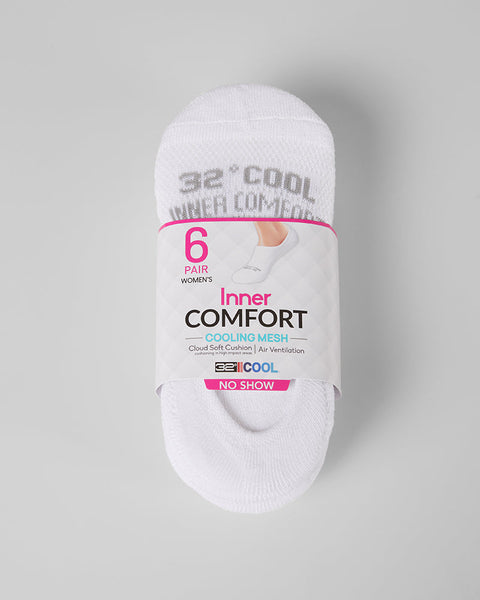WOMEN'S 6-PACK COOL COMFORT NO SHOW SOCKS