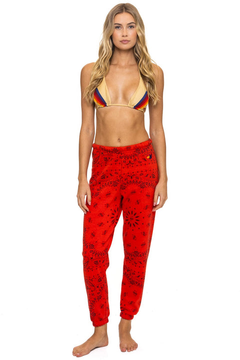 BANDANA SWEATPANTS - RED