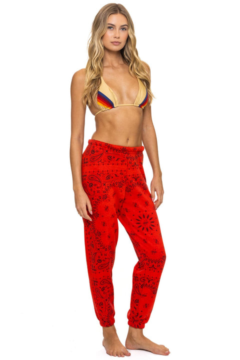 BANDANA SWEATPANTS - RED