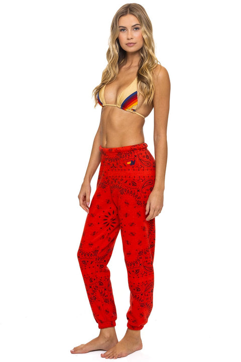 BANDANA SWEATPANTS - RED