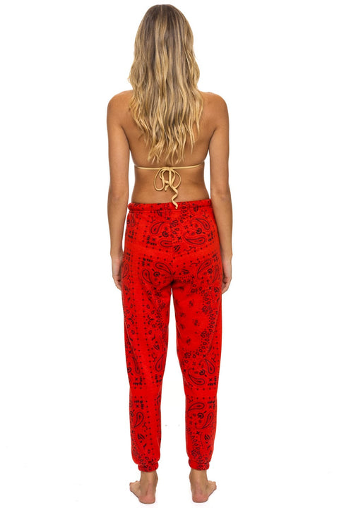BANDANA SWEATPANTS - RED