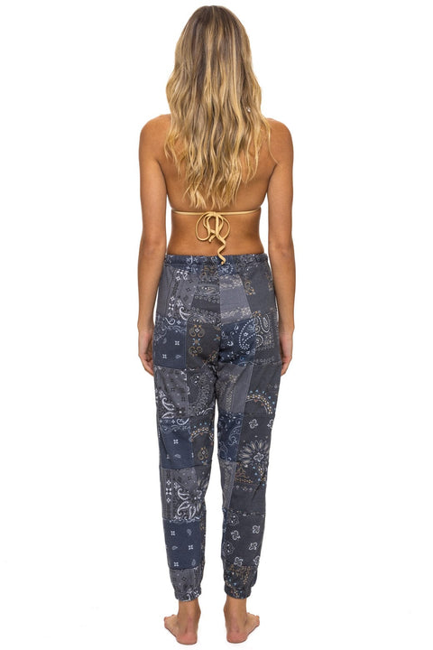 BANDANA QUILTED SWEATPANTS - CHARCOAL