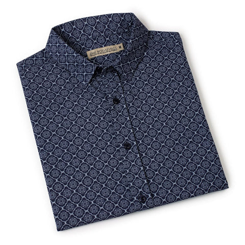 'Roccan Tiles – Bamboo Short Sleeve Shirt