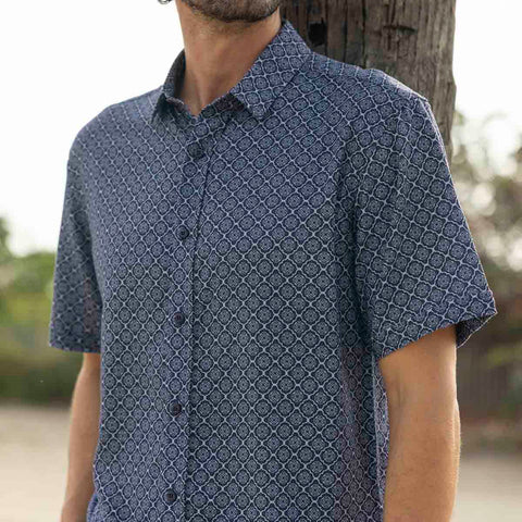 'Roccan Tiles – Bamboo Short Sleeve Shirt