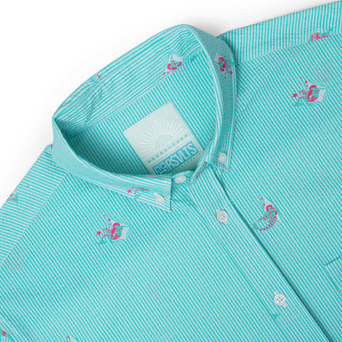 Mermaids – Stretch Seersucker Short Sleeve Shirt