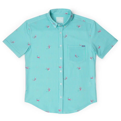 Mermaids – Stretch Seersucker Short Sleeve Shirt
