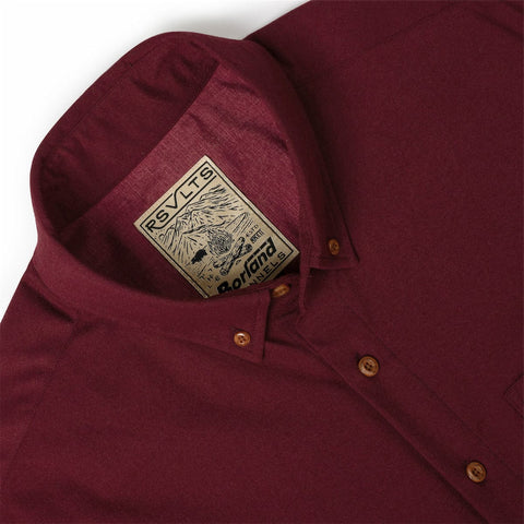 Burgundy – BorlandFlex™ Long Sleeve Flannel (2024 Fit)