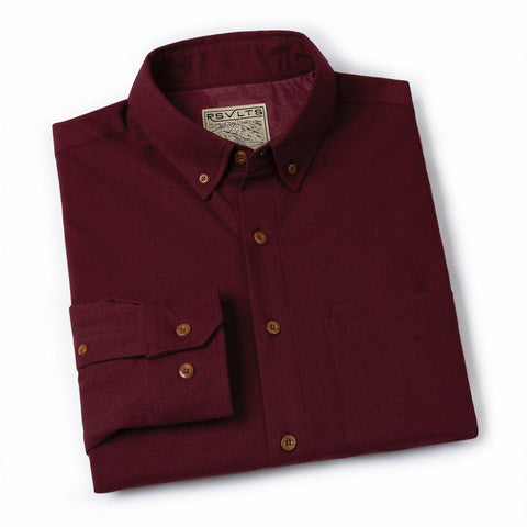 Burgundy – BorlandFlex™ Long Sleeve Flannel (2024 Fit)