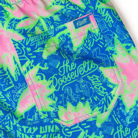 Camp Kunu Floral (Light Blue) – Hybrid Shorts