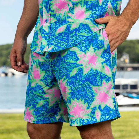 Camp Kunu Floral (Light Blue) – Hybrid Shorts