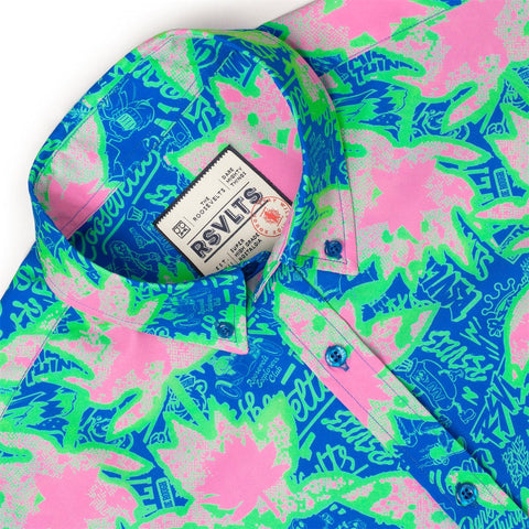 Camp Kunu Floral (Light Blue) – KUNUFLEX Short Sleeve Shirt