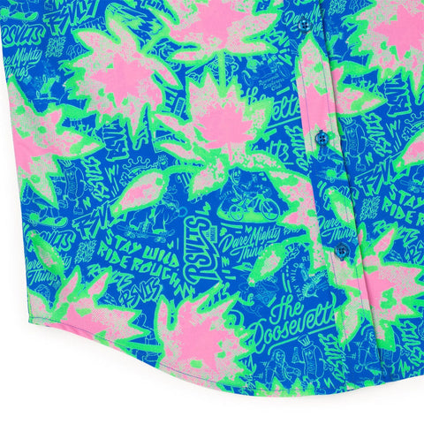 Camp Kunu Floral (Light Blue) – KUNUFLEX Short Sleeve Shirt