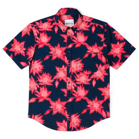 Camp Kunu Floral (Red) – KUNUFLEX Short Sleeve Shirt