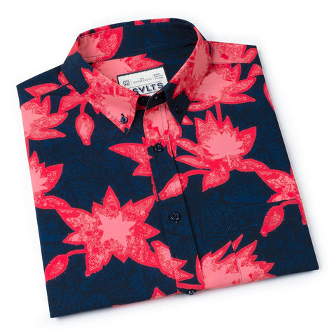 Camp Kunu Floral (Red) – KUNUFLEX Short Sleeve Shirt
