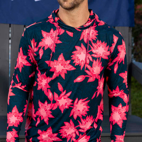 Camp Kunu Floral (Red) – Performance Hoodie
