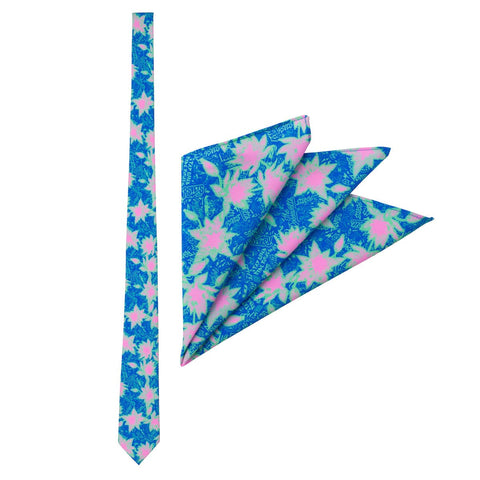 Camp Kunu Floral (Light Blue) Tie & Pocket Sq.