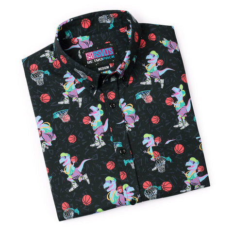 '90s Retro Dino Dunks – KUNUFLEX Short Sleeve Shirt