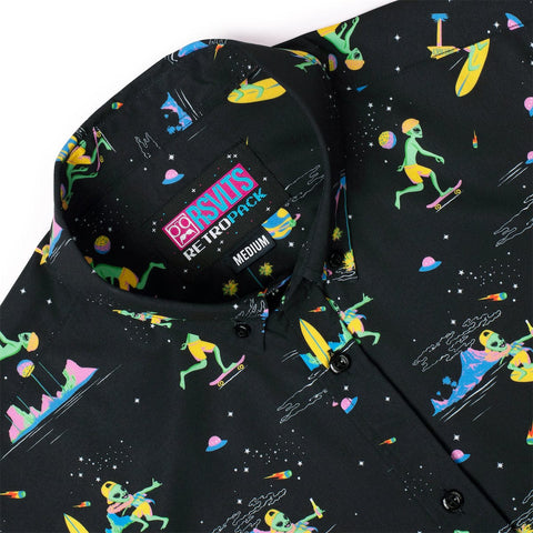 '90s Retro Space Beach – KUNUFLEX Short Sleeve Shirt
