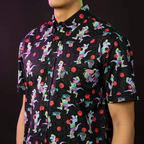 '90s Retro Dino Dunks – KUNUFLEX Short Sleeve Shirt