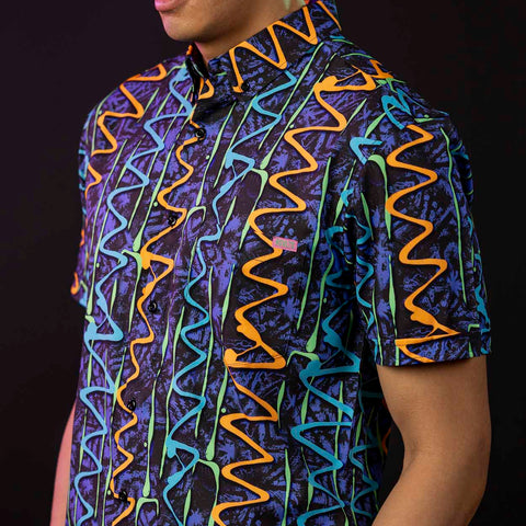 '90s Retro Retro Squigglies – KUNUFLEX Short Sleeve Shirt