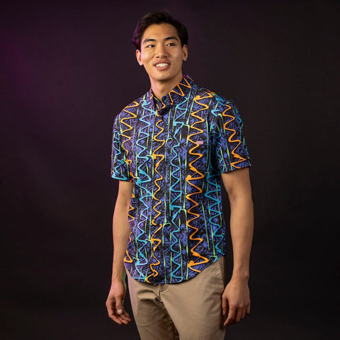 '90s Retro Retro Squigglies – KUNUFLEX Short Sleeve Shirt
