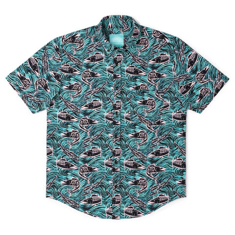 Fishies – Stretch Seersucker Short Sleeve Shirt