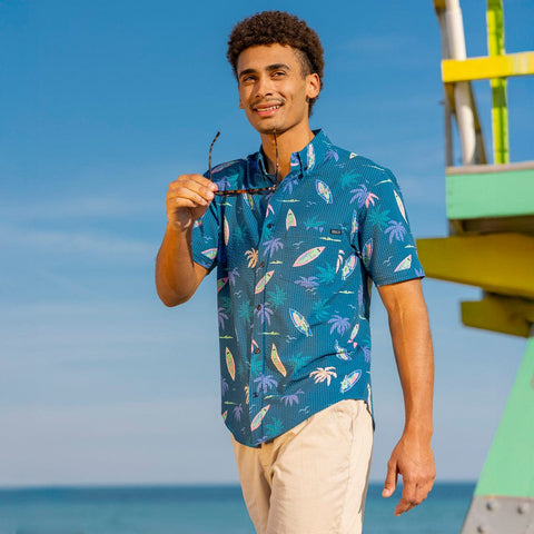 Gator Rays – Stretch Seersucker Short Sleeve Shirt