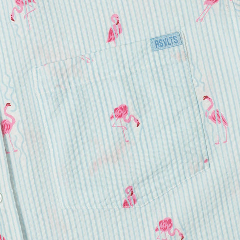 Mingos – Stretch Seersucker Short Sleeve Shirt