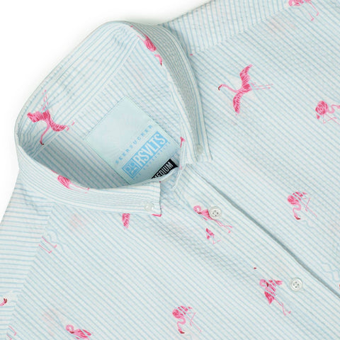 Mingos – Stretch Seersucker Short Sleeve Shirt