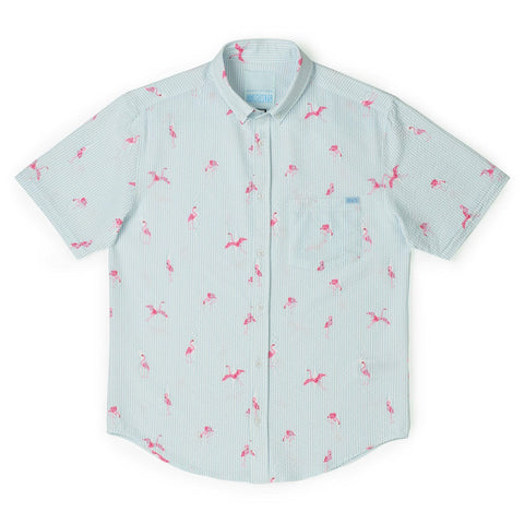 Mingos – Stretch Seersucker Short Sleeve Shirt