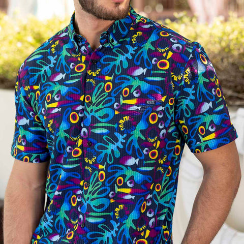 Rad Reef – Stretch Seersucker Short Sleeve Shirt