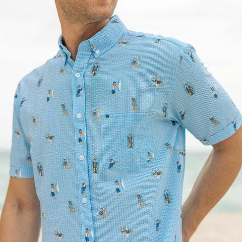 Sea Dogs – Stretch Seersucker Short Sleeve Shirt