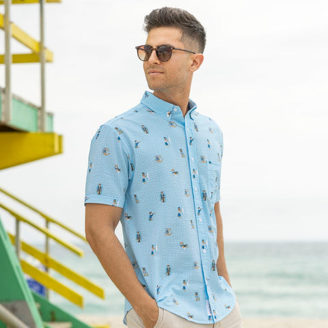 Sea Dogs – Stretch Seersucker Short Sleeve Shirt