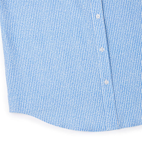 We Sail Without Him – Stretch Seersucker Short Sleeve Shirt