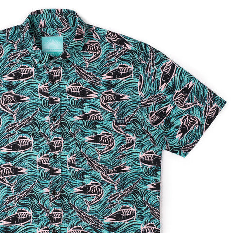 Fishies – Stretch Seersucker Short Sleeve Shirt