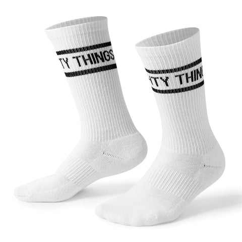 Dare Mighty Things (White) – Crew Socks